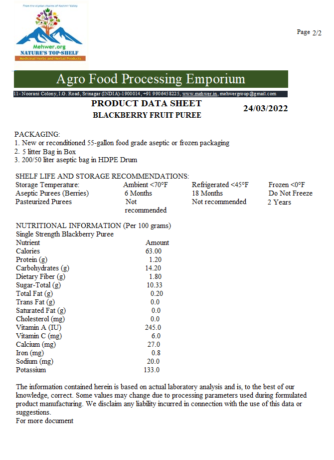 Pro-Data Sheet -Blackberry- Puree-P2